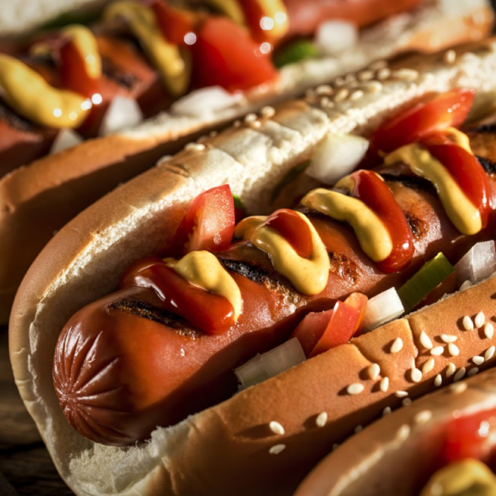 Loaded hot dog, street-style